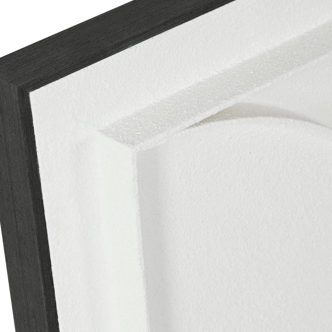 S/2 Black & White Framed Abstract Wall Art - LUXONAS