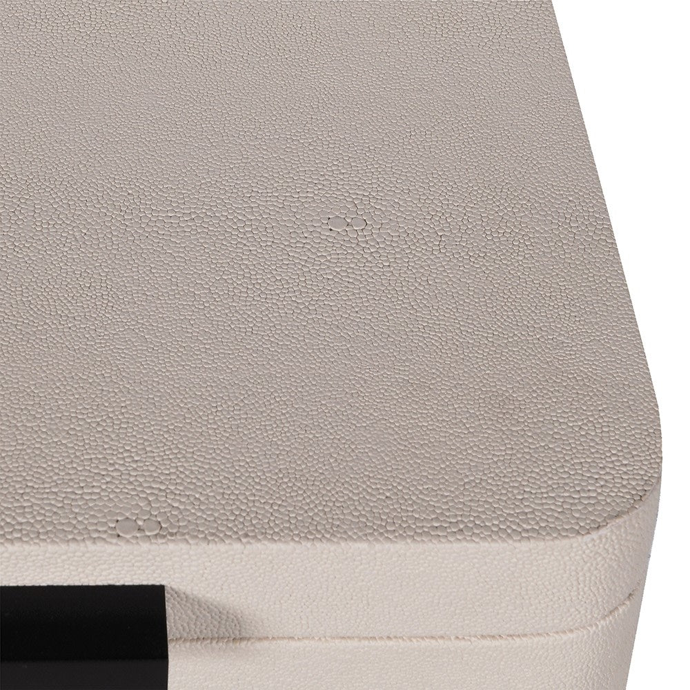 S/2 Cream Faux Boxes - LUXONAS