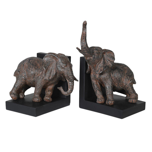 Elegant Elephant Bookends - Set of 2