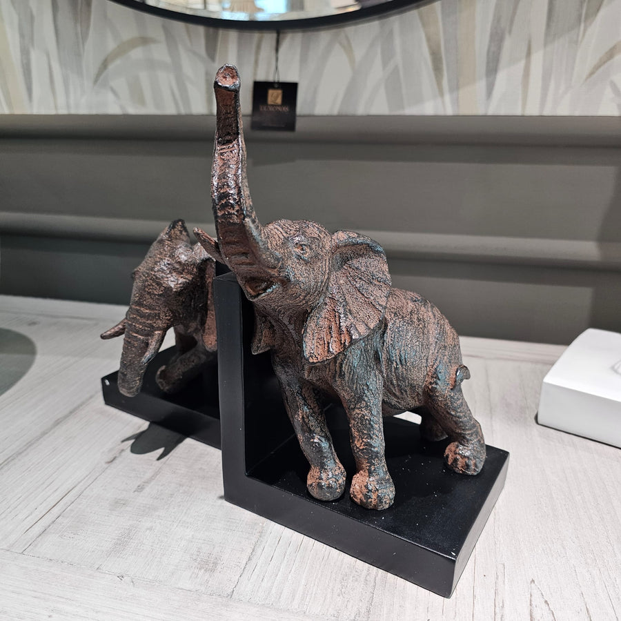Elegant Elephant Bookends - Set of 2