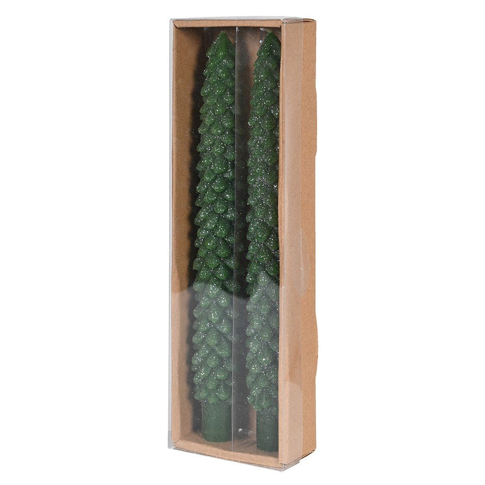 S/2 Emerald Tree Candles - LUXONAS