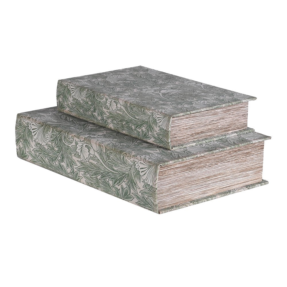S/2 Green Floral Books - LUXONAS