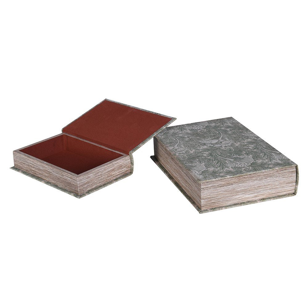 S/2 Green Floral Books - LUXONAS