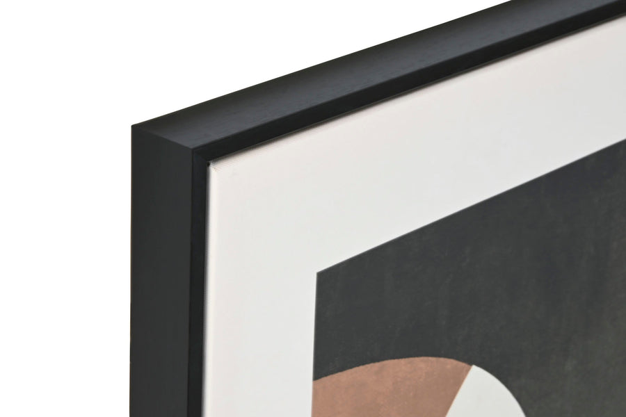 S/2 Hand Painted Black Frame Wall Art