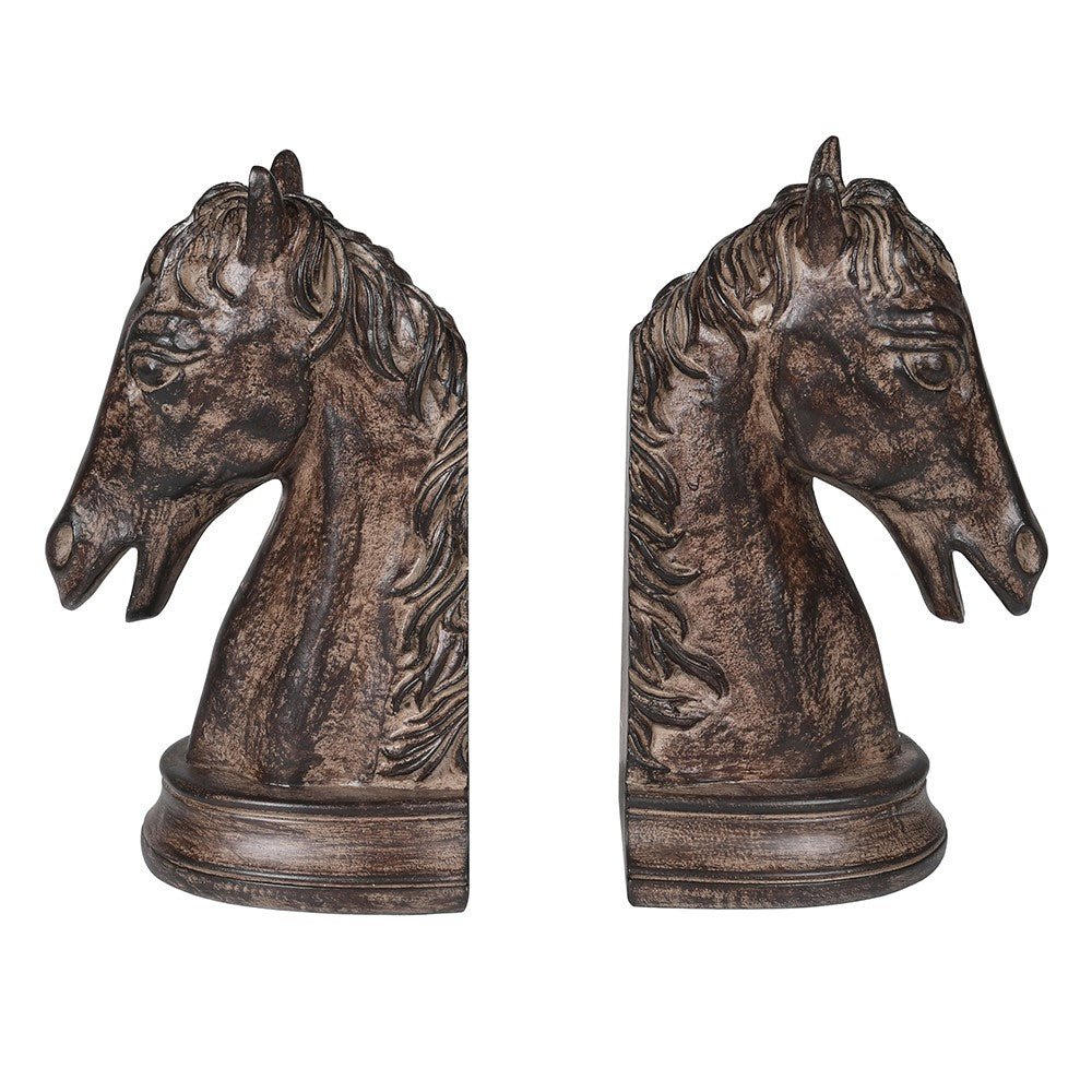 S/2 Horse Head Bookends - LUXONAS