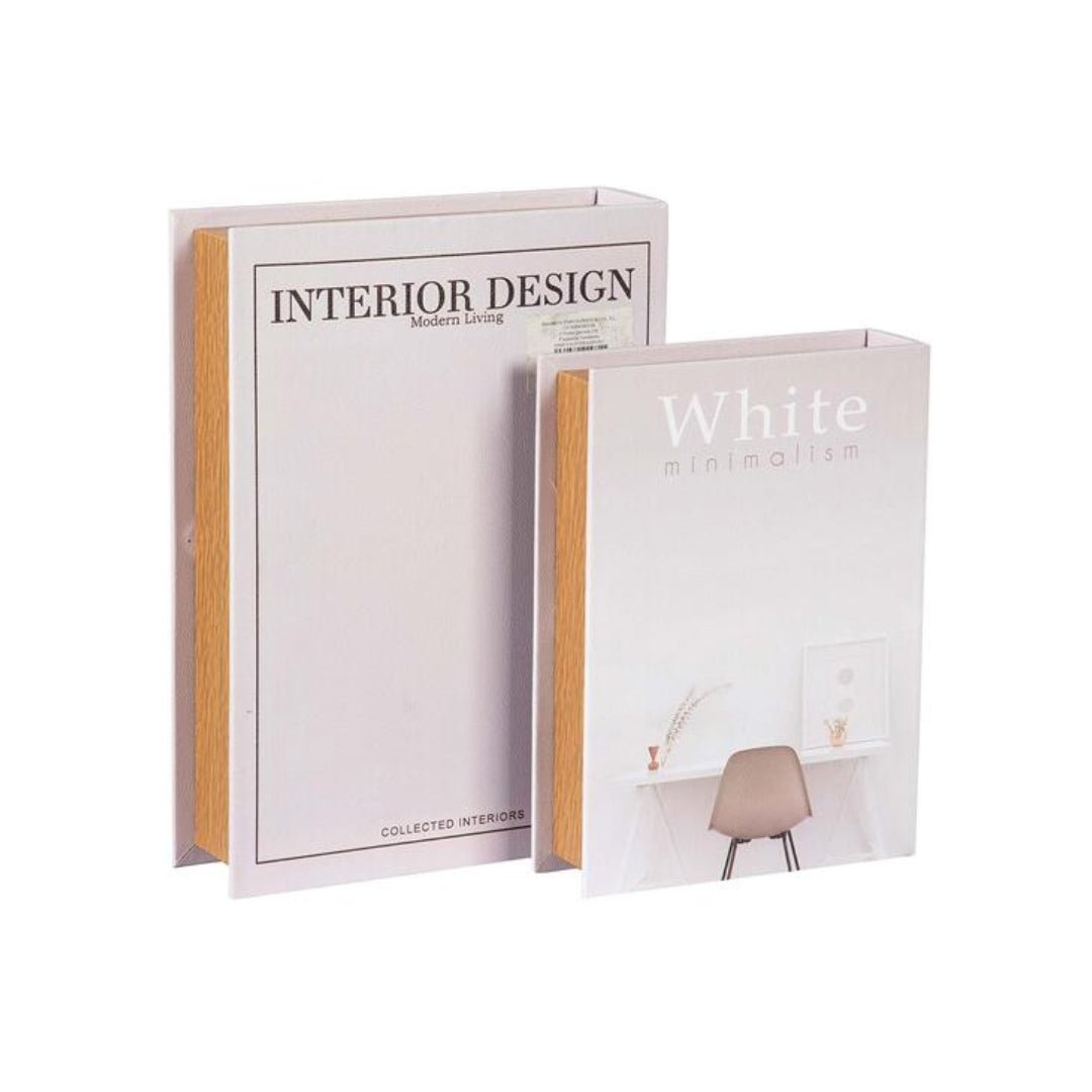 S/2 Interior Design Storage Books - Stylish Organization for Your Home - LUXONAS