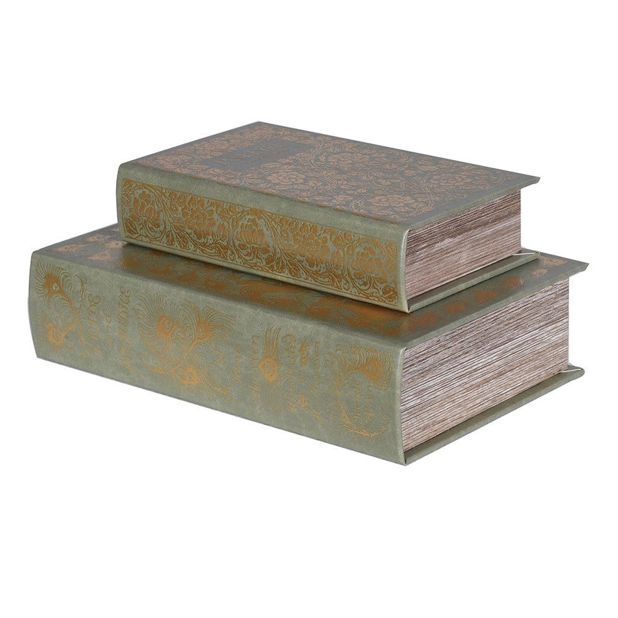 S/2 Jane Eyre Book Boxes - Elegant Storage Solution