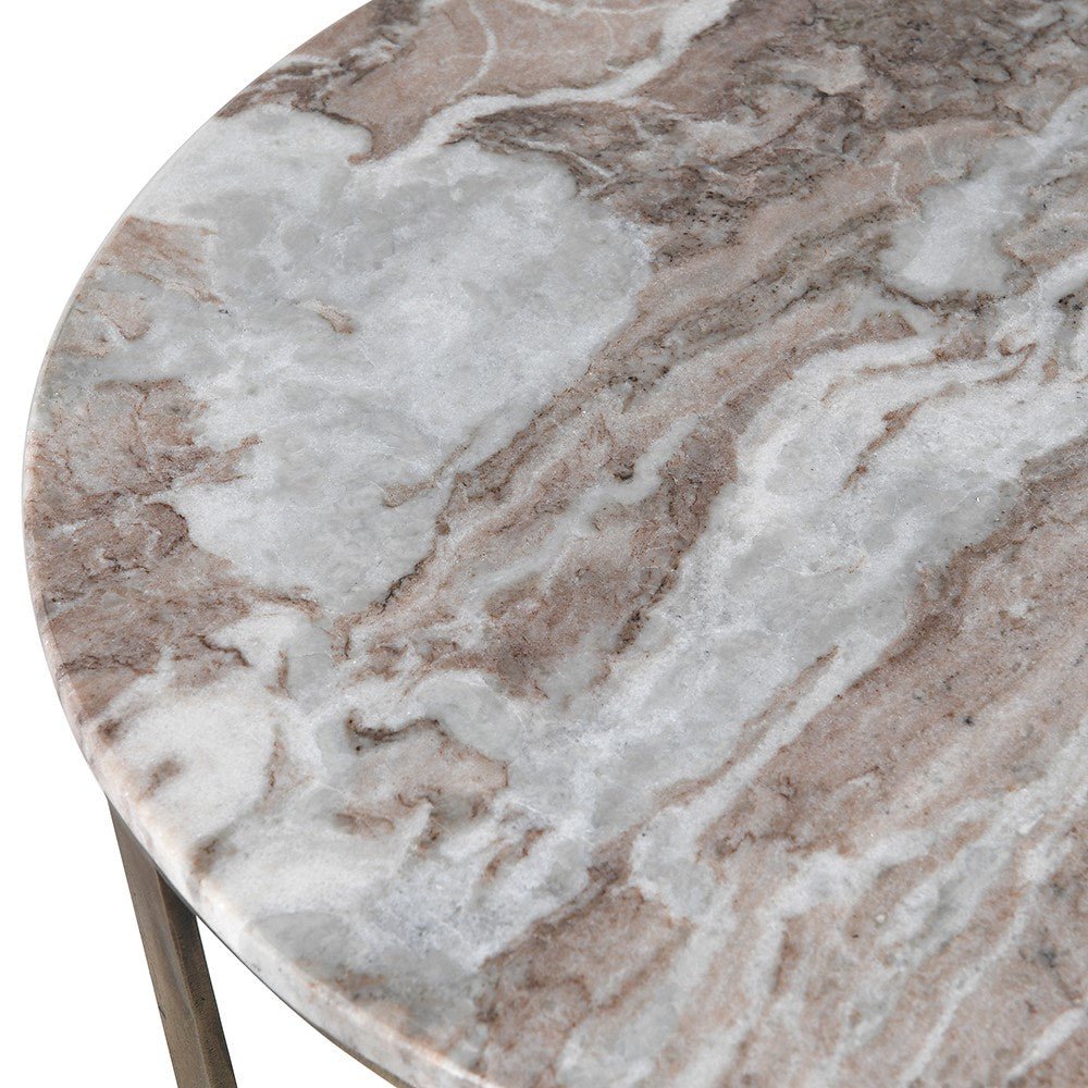 S/2 Marble Top Sidetables - LUXONAS