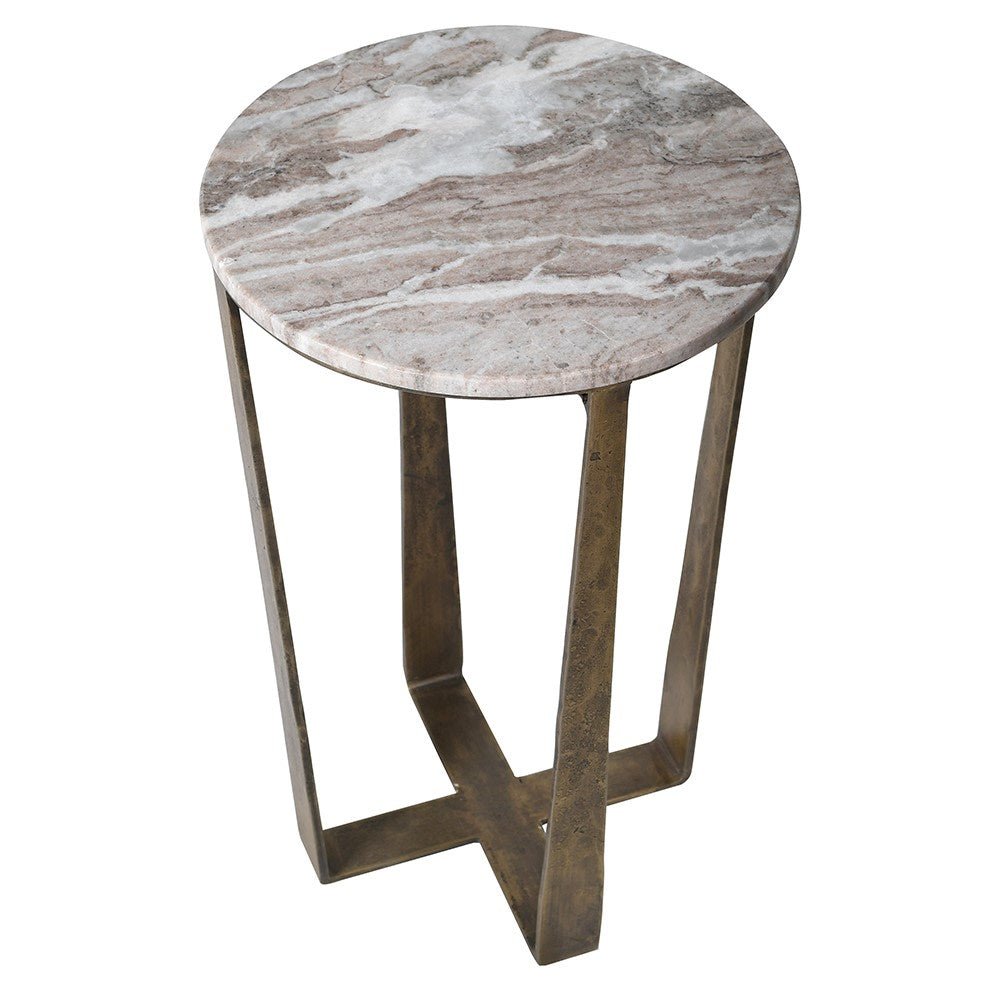 S/2 Marble Top Sidetables - LUXONAS