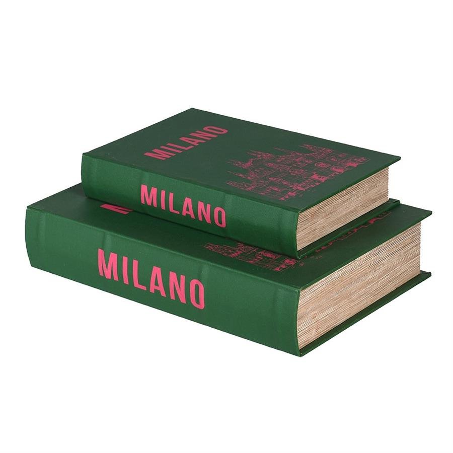 S/2 Milano Book Boxes - Elegant Decorative Storage - LUXONAS