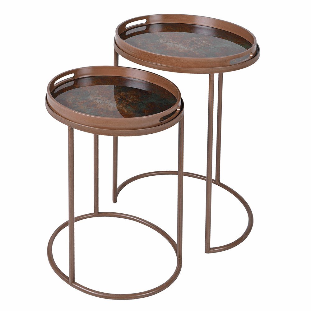 S/2 Mist Tray Tables - Stylish and Functional Side Tables - LUXONAS