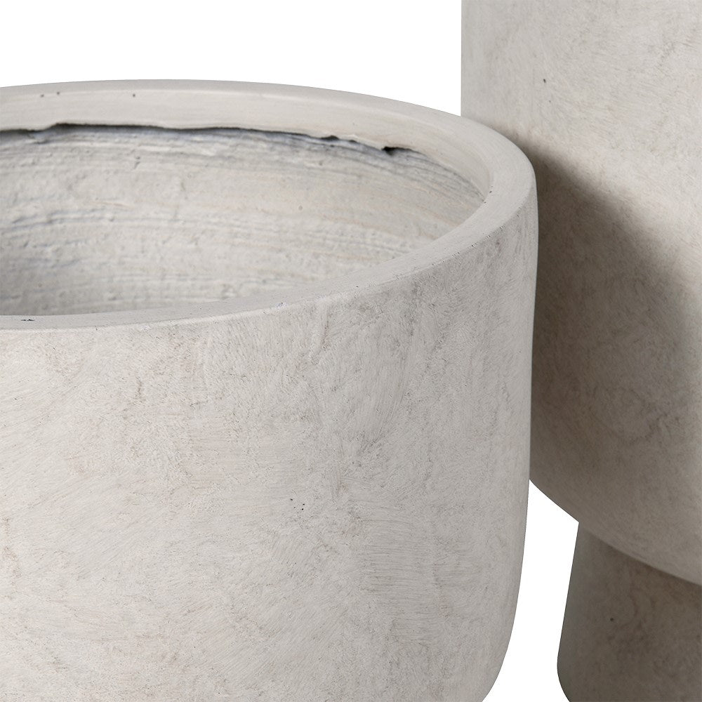 S/2 Opal Ceramic Planters - LUXONAS