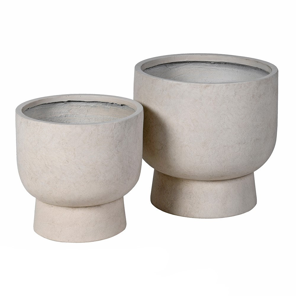 S/2 Opal Ceramic Planters - LUXONAS