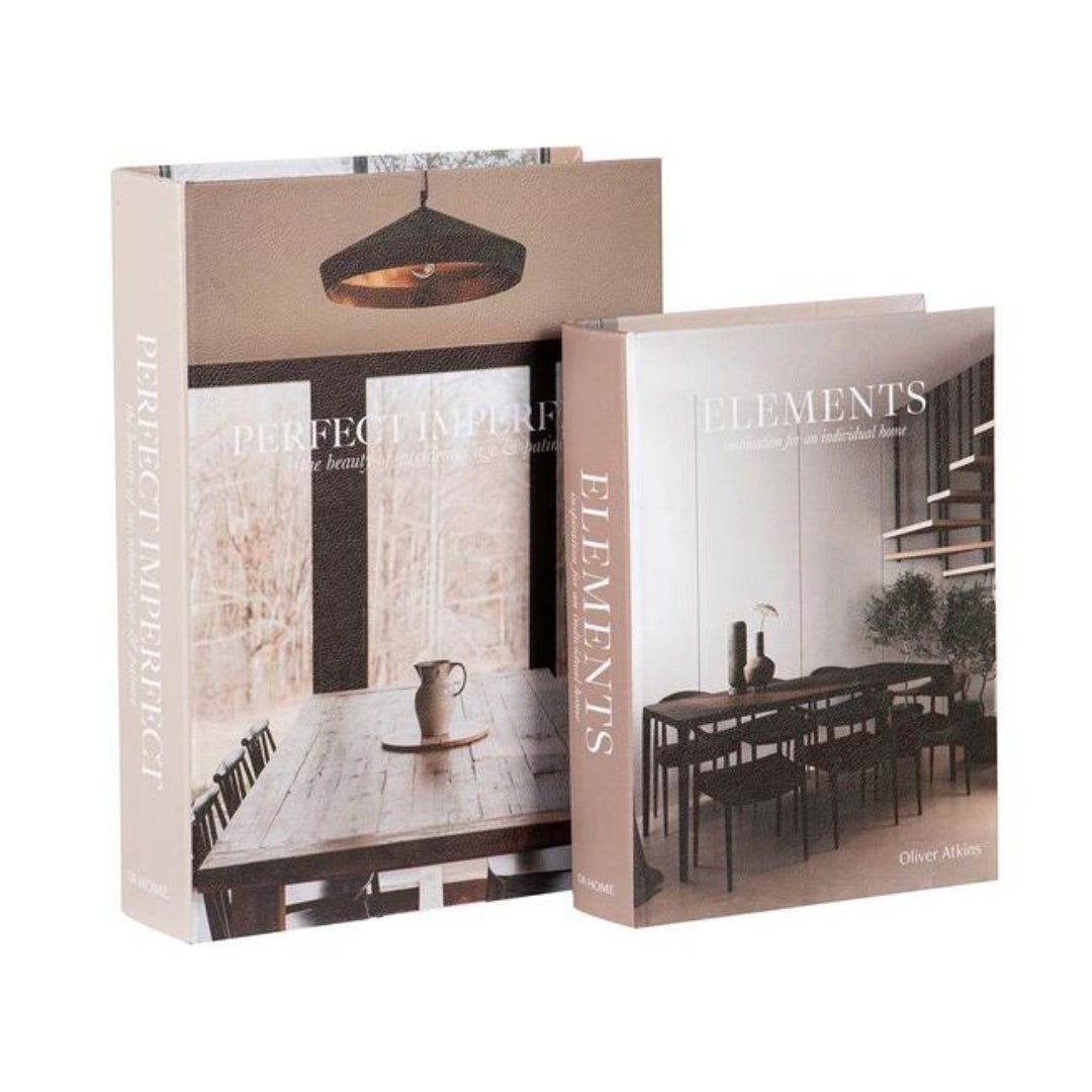 S/2 Perfect Elements Storage Books - Elegant Organizational Solution