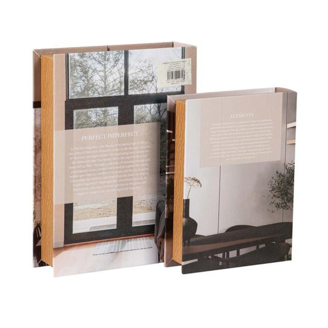 S/2 Perfect Elements Storage Books - LUXONAS