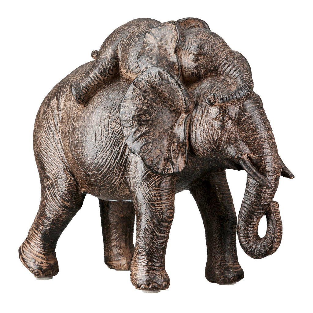 S/2 Resin Tarangire Elephant Figurine - LUXONAS HOME