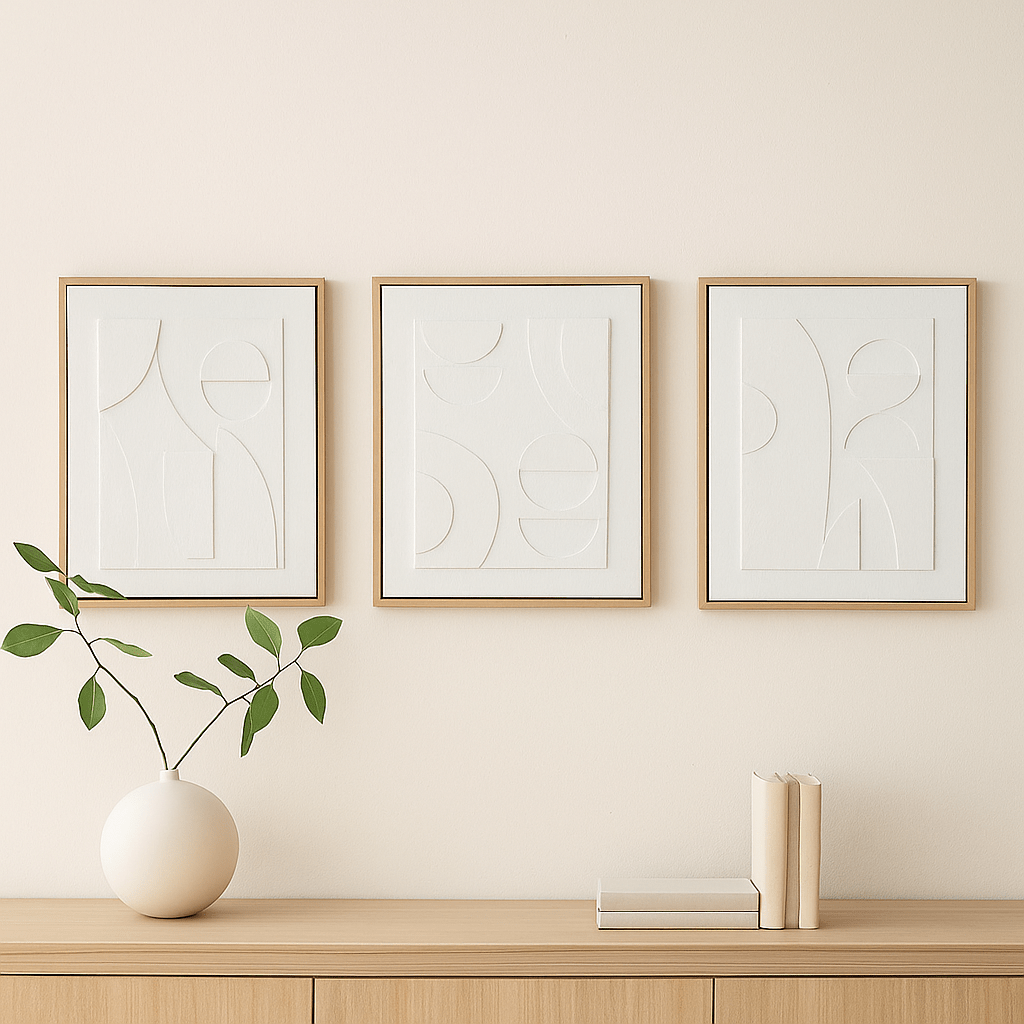 S/3 Natural Abstract Pictures - LUXONAS