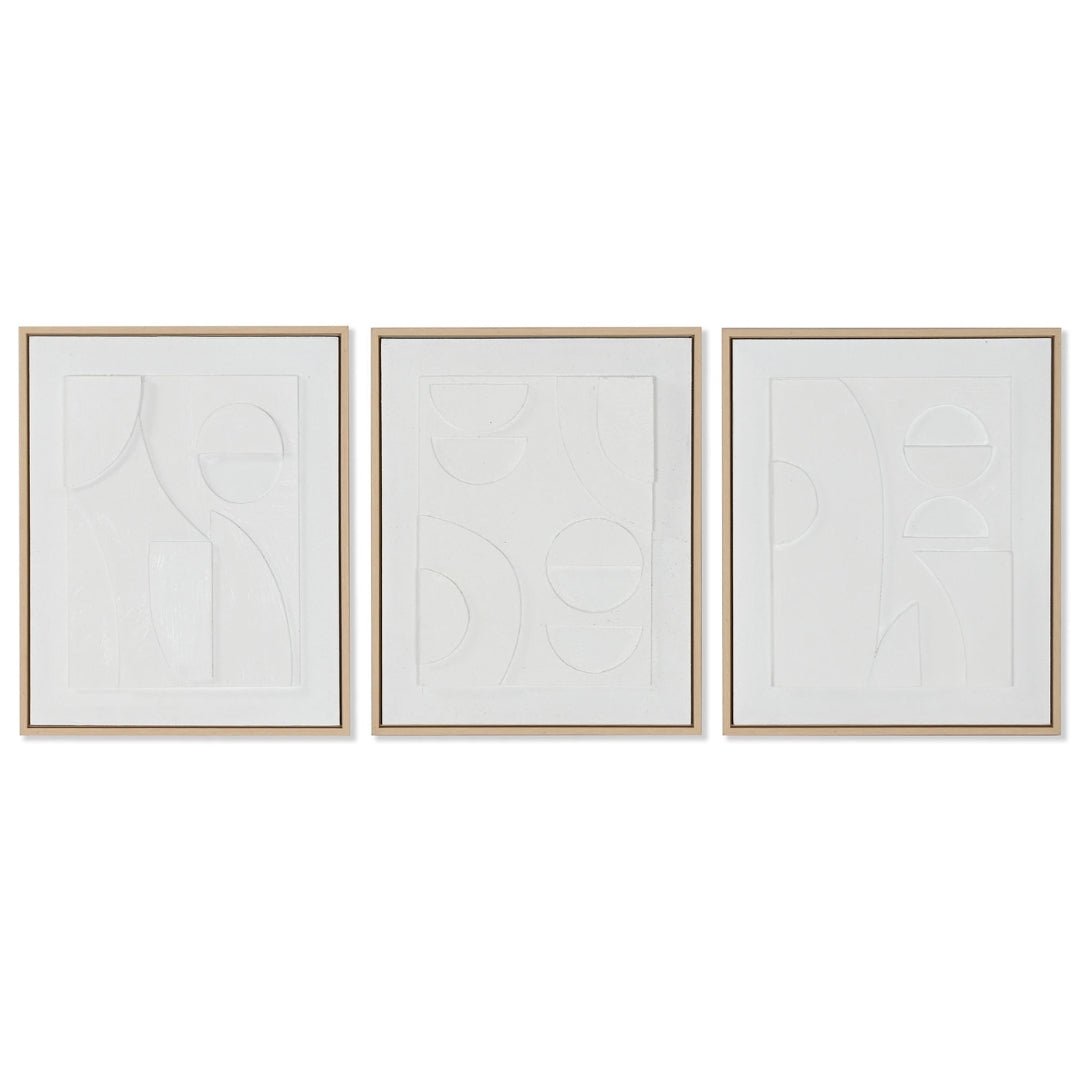 S/3 Natural Abstract Pictures - LUXONAS