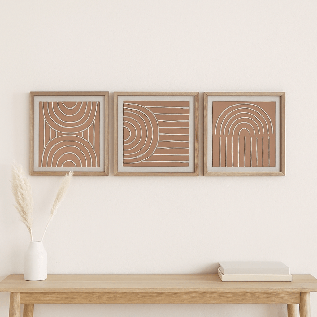 S/3 Natural Plaster Canvas - LUXONAS