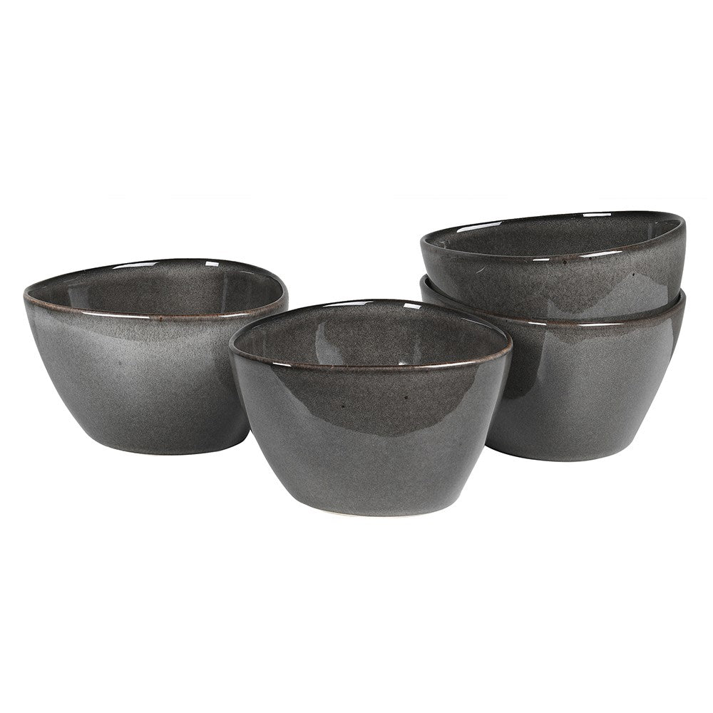 S/4 Ash Bowls - Elegant Stoneware Serving Set