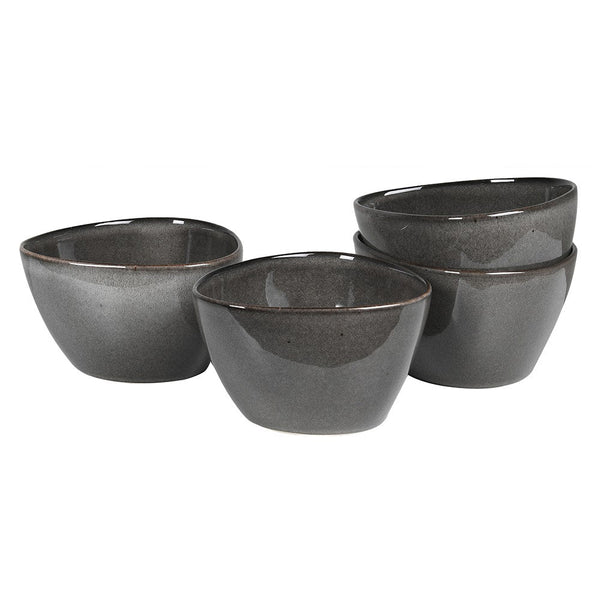 S/4 Ash Bowls - Elegant Stoneware Serving Set