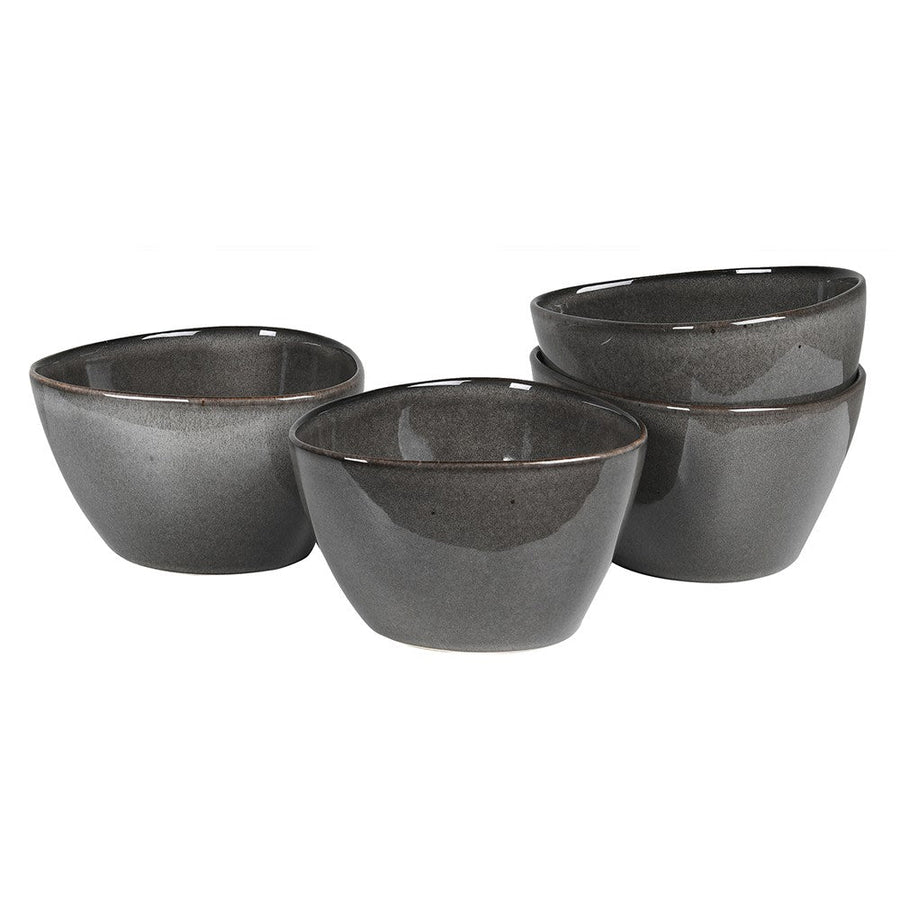 S/4 Ash Bowls - Elegant Stoneware Serving Set