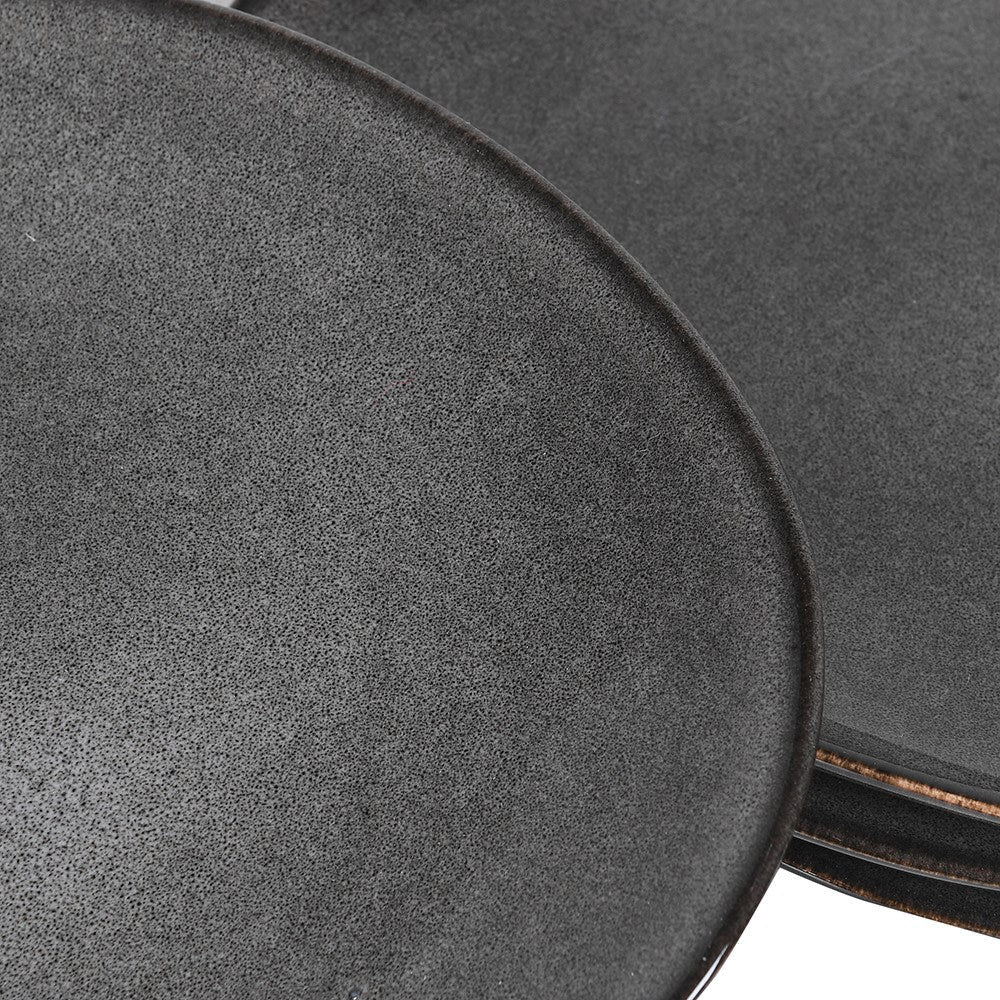 S/4 Ash Dinner Plates - Elegant Stoneware Dinnerware Set - LUXONAS