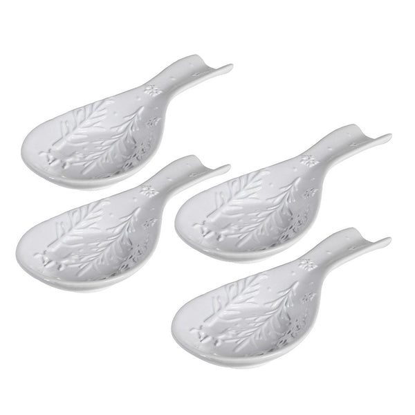 S/4 Dolomite Xmas Teaspoons - Festive Holiday Tableware