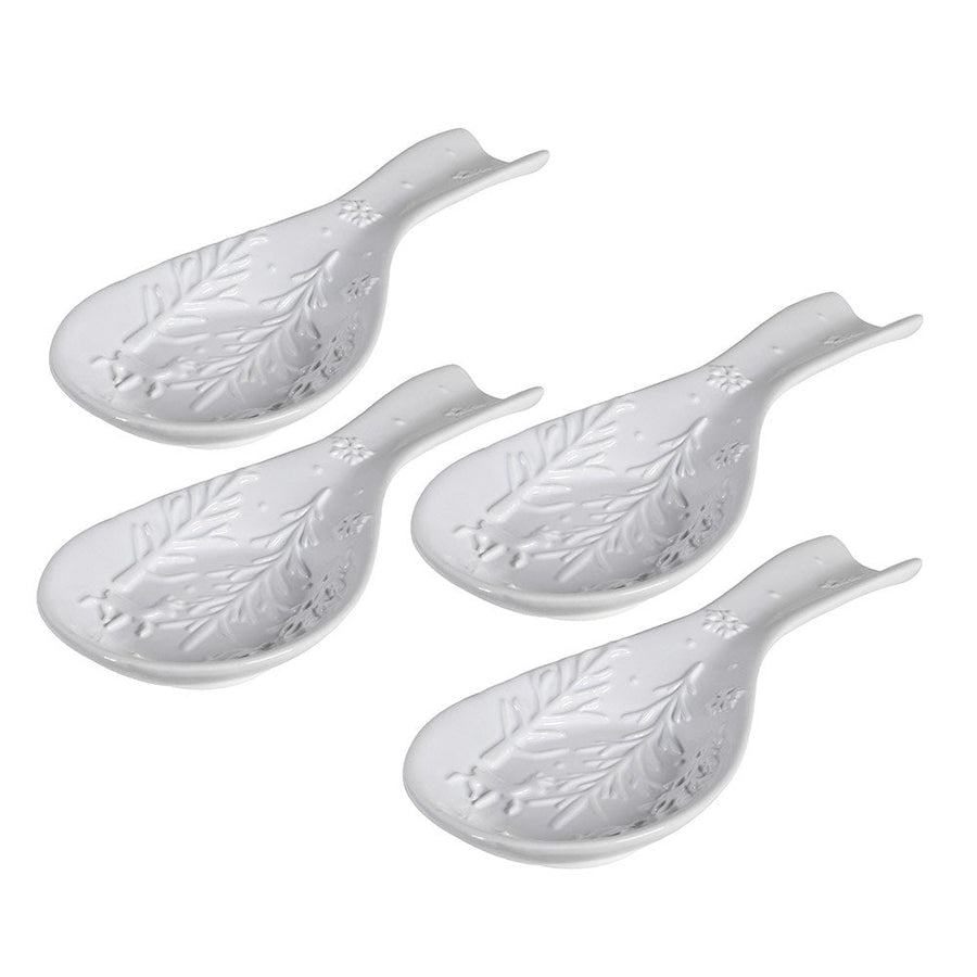 S/4 Dolomite Xmas Teaspoons - Festive Holiday Tableware