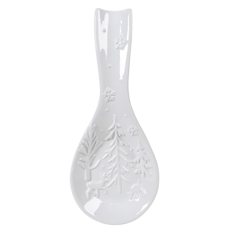 S/4 Dolomite Xmas Teaspoons - Festive Holiday Tableware