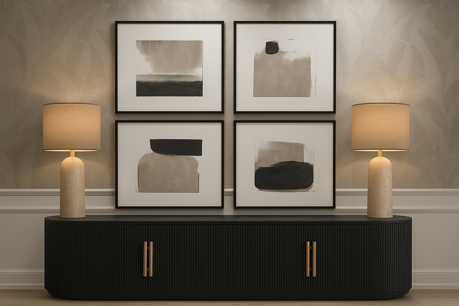 S/4 Hand Noir Canvas - LUXONAS