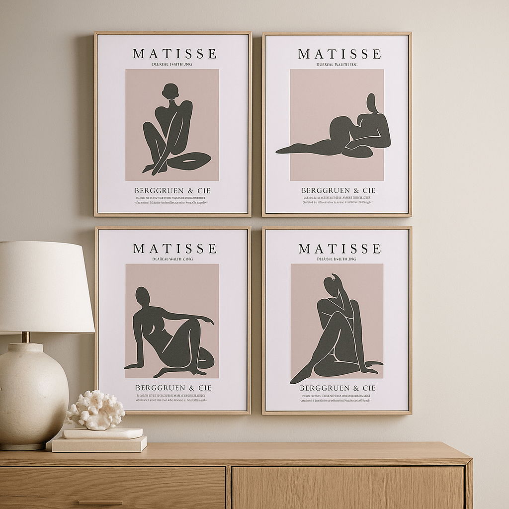 S/4 Matisse Framed Pictures - LUXONAS