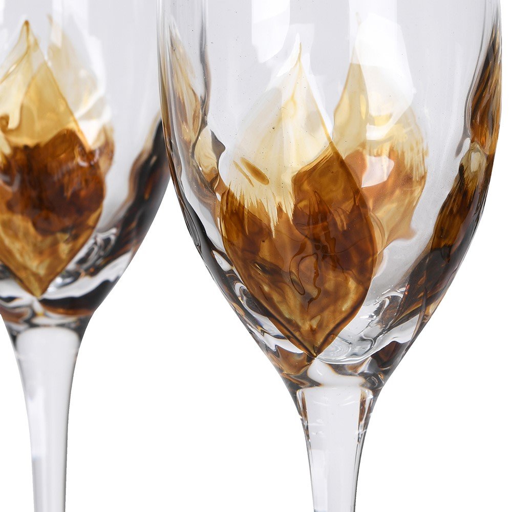 S/4 Petal Champagne Flutes - LUXONAS