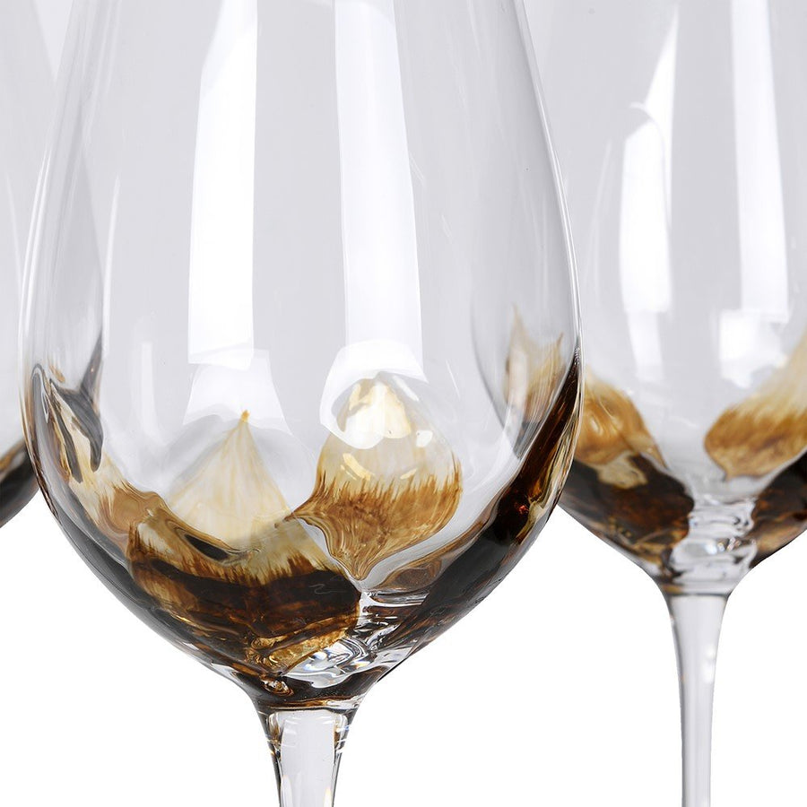 S/4 Petal White Wine Glasses