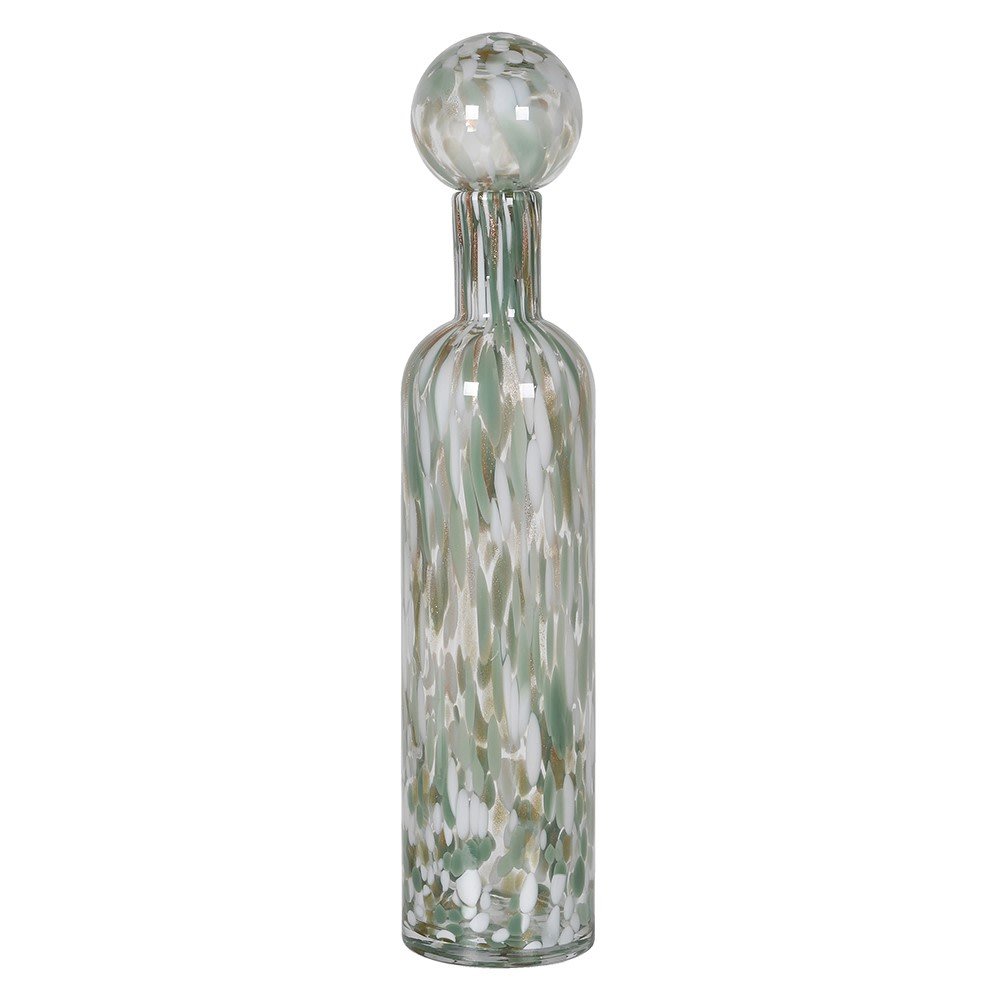 Tall Sage Drops Handcrafted Glass Bottle