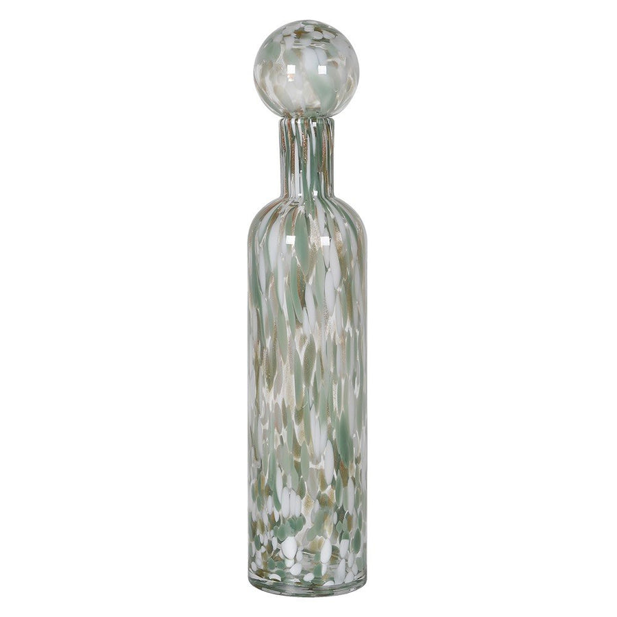 Tall Sage Drops Handcrafted Glass Bottle