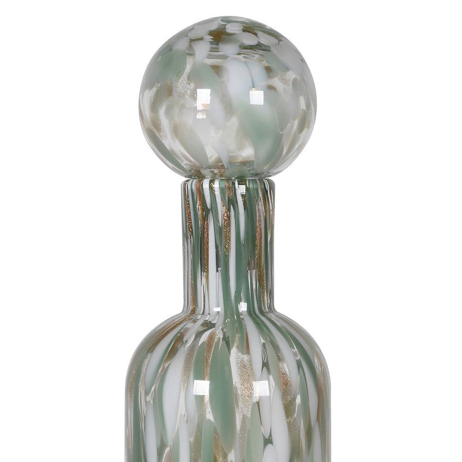 Sage Drops Low Glass Bottle - Elegant Home Accent