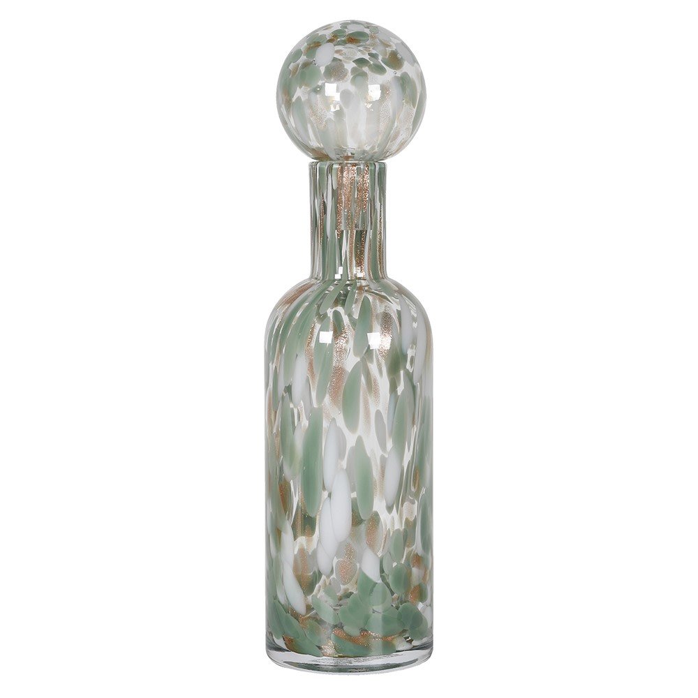 Sage Drops Low Glass Bottle - Elegant Home Accent