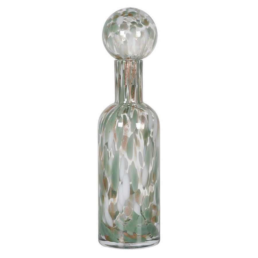 Sage Drops Low Glass Bottle - Elegant Home Accent