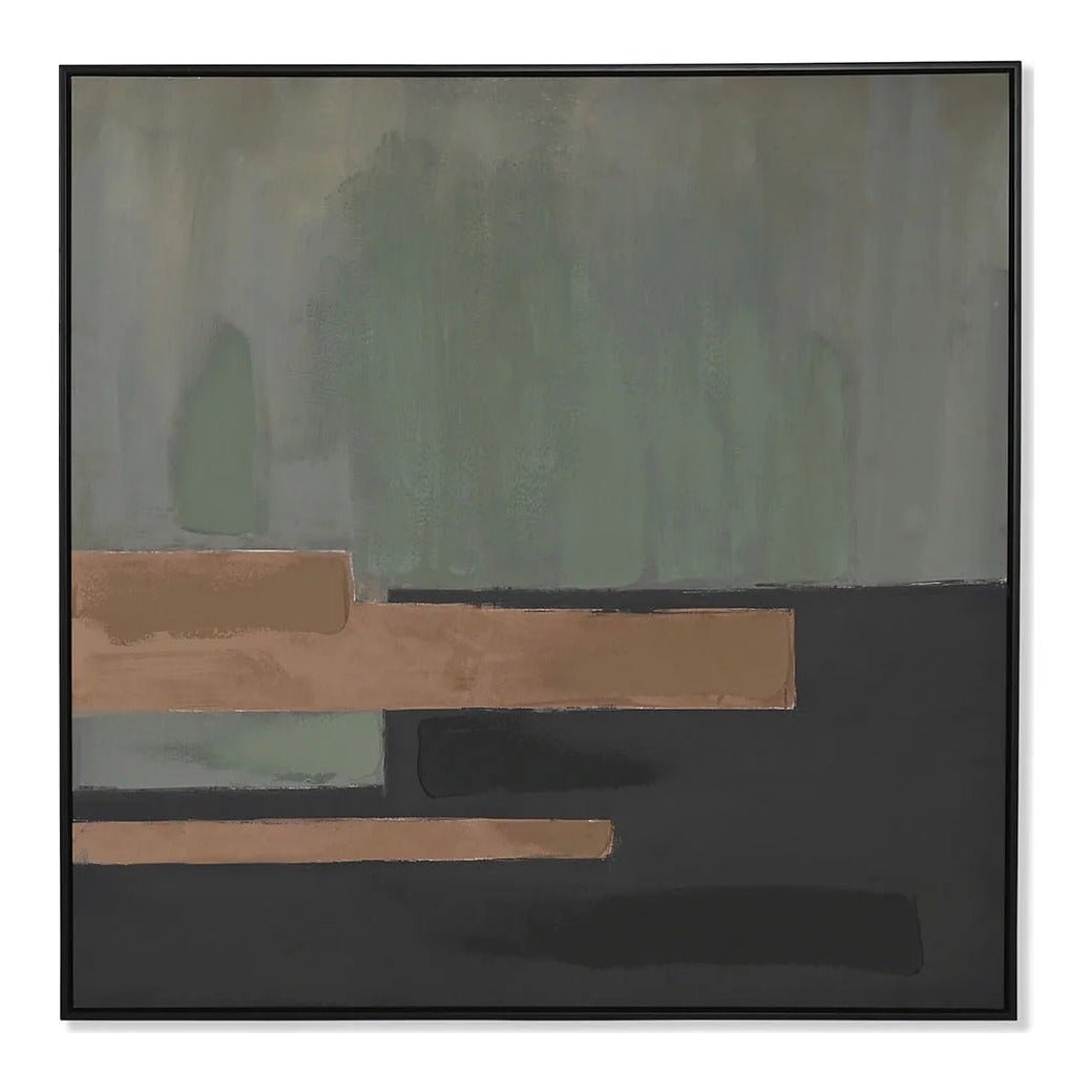 Sage Shoreline Modern Canvas Wall Art