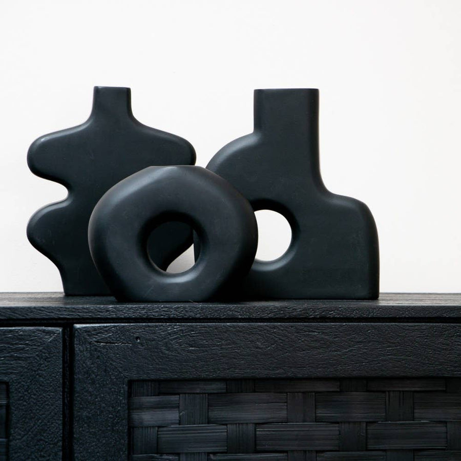 Salina Black Vase