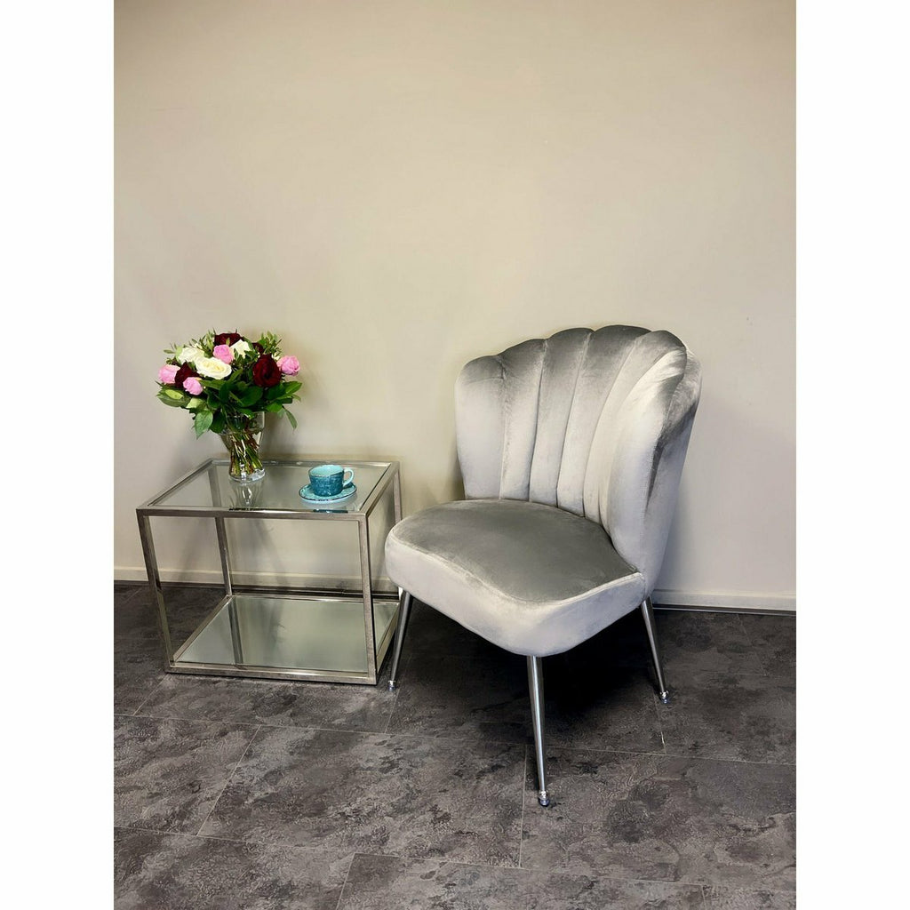 Sara - Chrome Frame + Grey - LUXONAS HOME