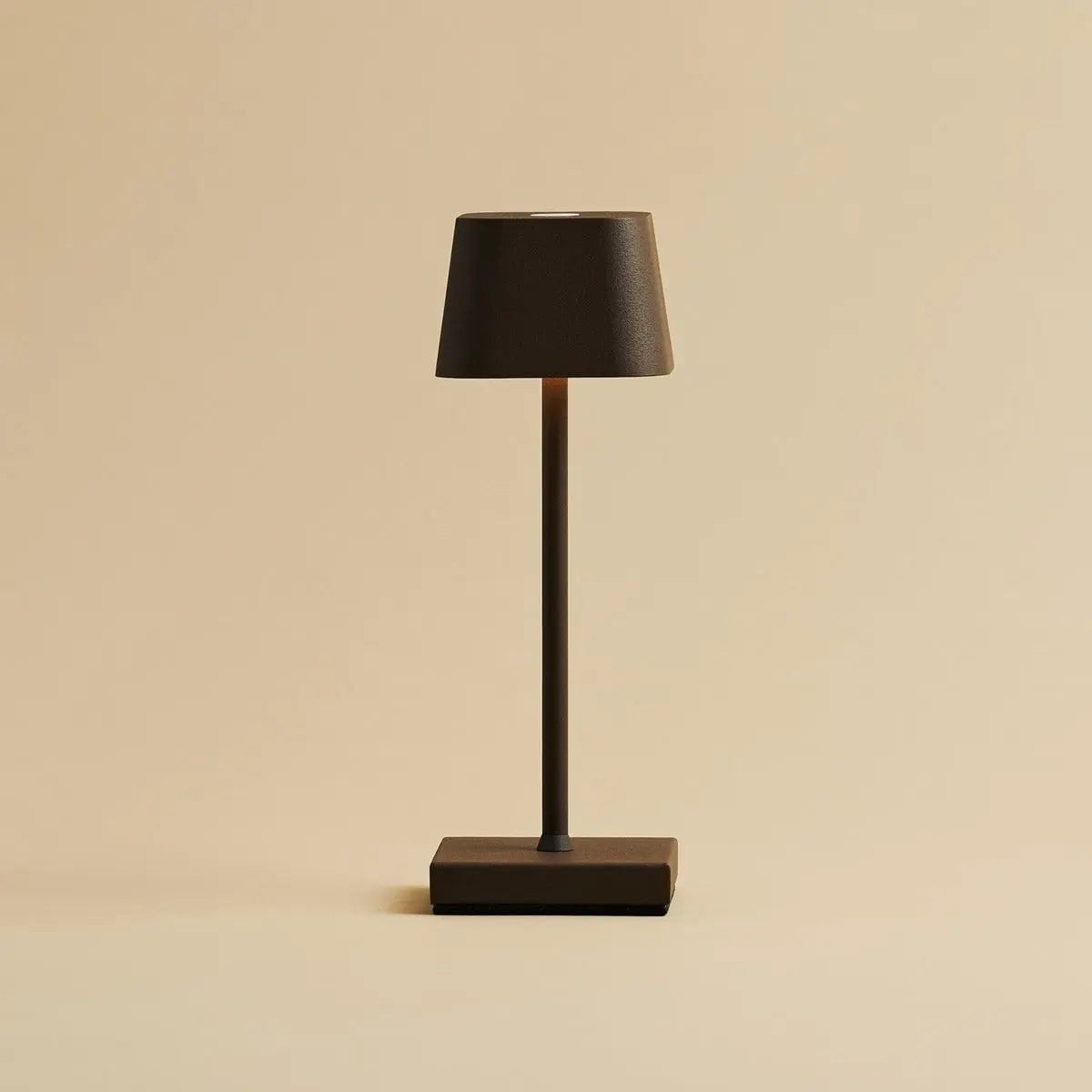 Sarphati Mini Mocha Brown Cordless Table Lamp | Rechargeable via Charging Station & 3 Light Modes - LUXONAS HOME