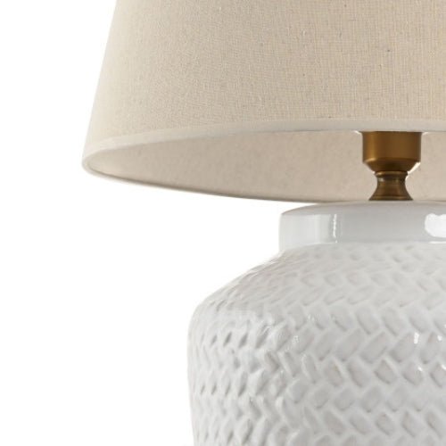 Scale Patterned Ceramic Table Lamp - LUXONAS