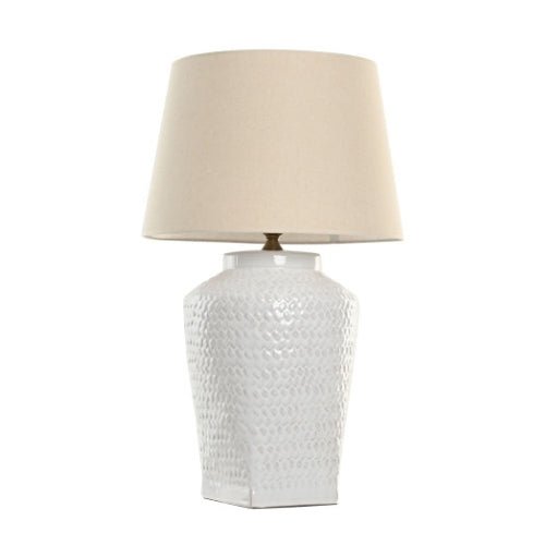 Scale Patterned Ceramic Table Lamp - LUXONAS