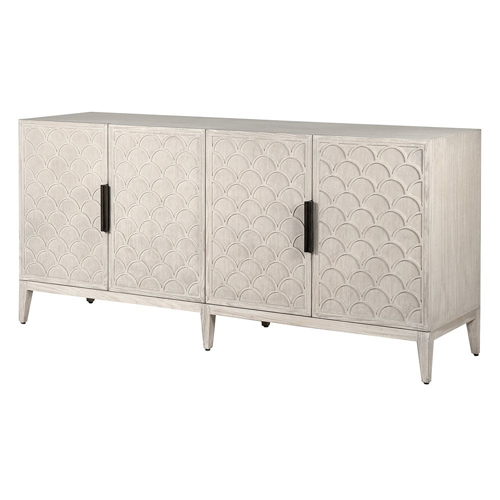Elegant Scalloped 4 Door Sideboard