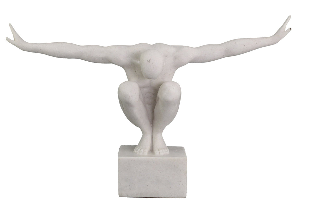 White Sculptural Resin Figure