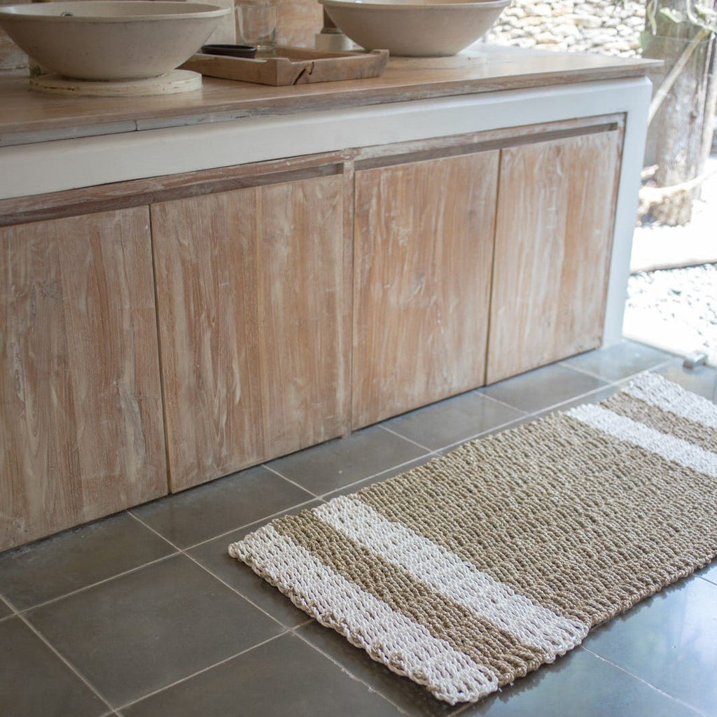 Seagrass Carpet 120x60 cm SEWU | Striped Rug Made of Seagrass - LUXONAS HOME
