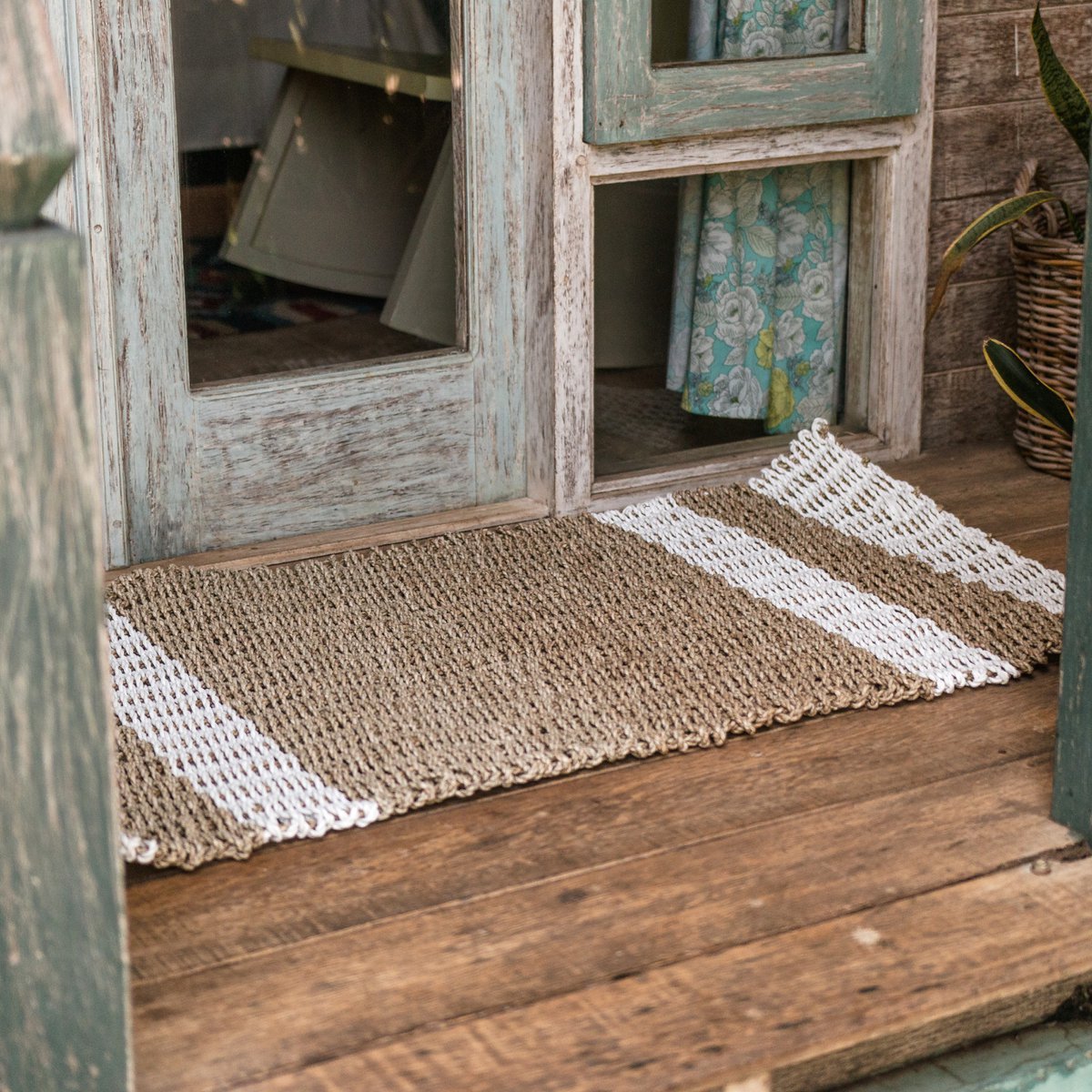 Seagrass Carpet 120x60 cm SEWU | Striped Rug Made of Seagrass - LUXONAS HOME