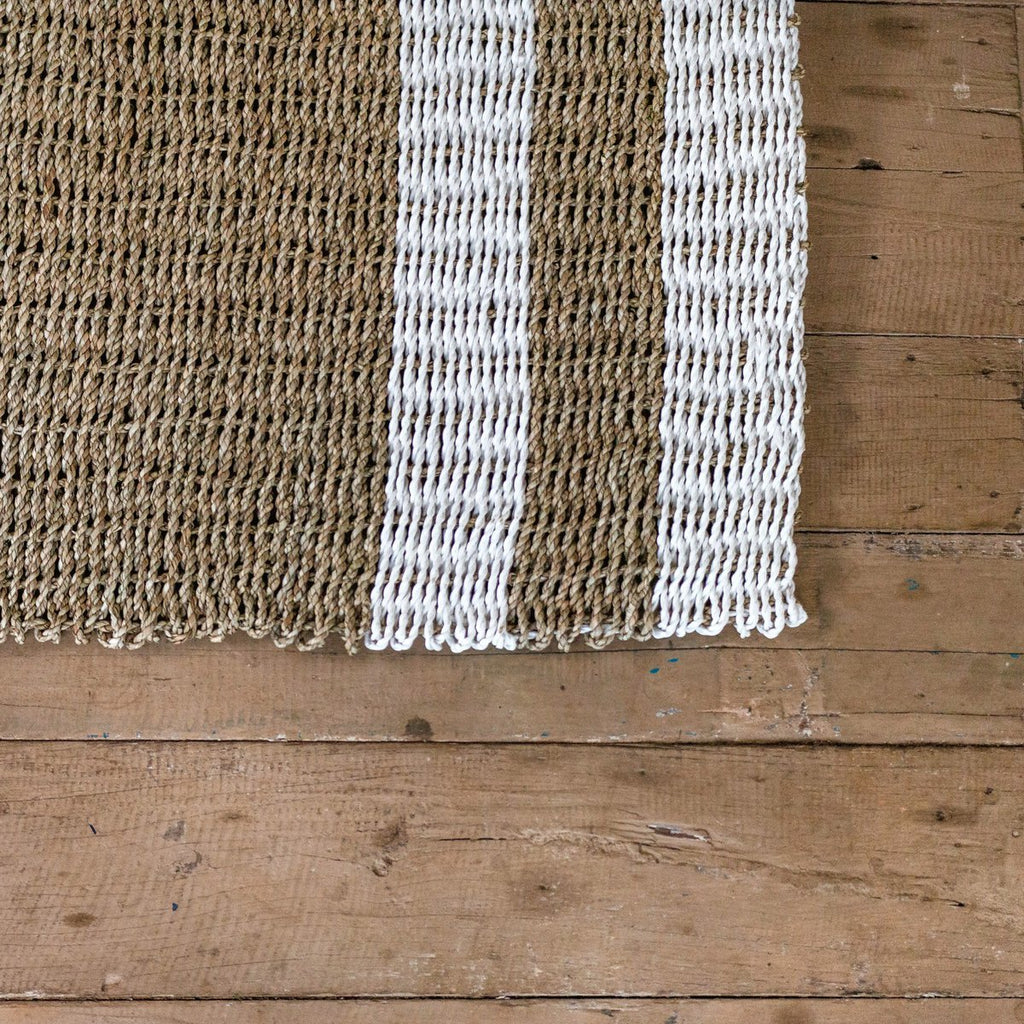 Seagrass Carpet 120x60 cm SEWU | Striped Rug Made of Seagrass - LUXONAS HOME